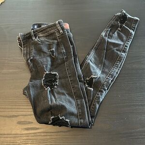 Hollister Black Skinny Distressed Jeans